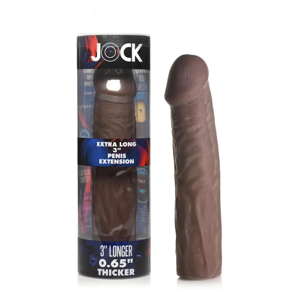 Jock Extra Long Penis Extension Sleeve 3 in. Dark by Curve Novelties
