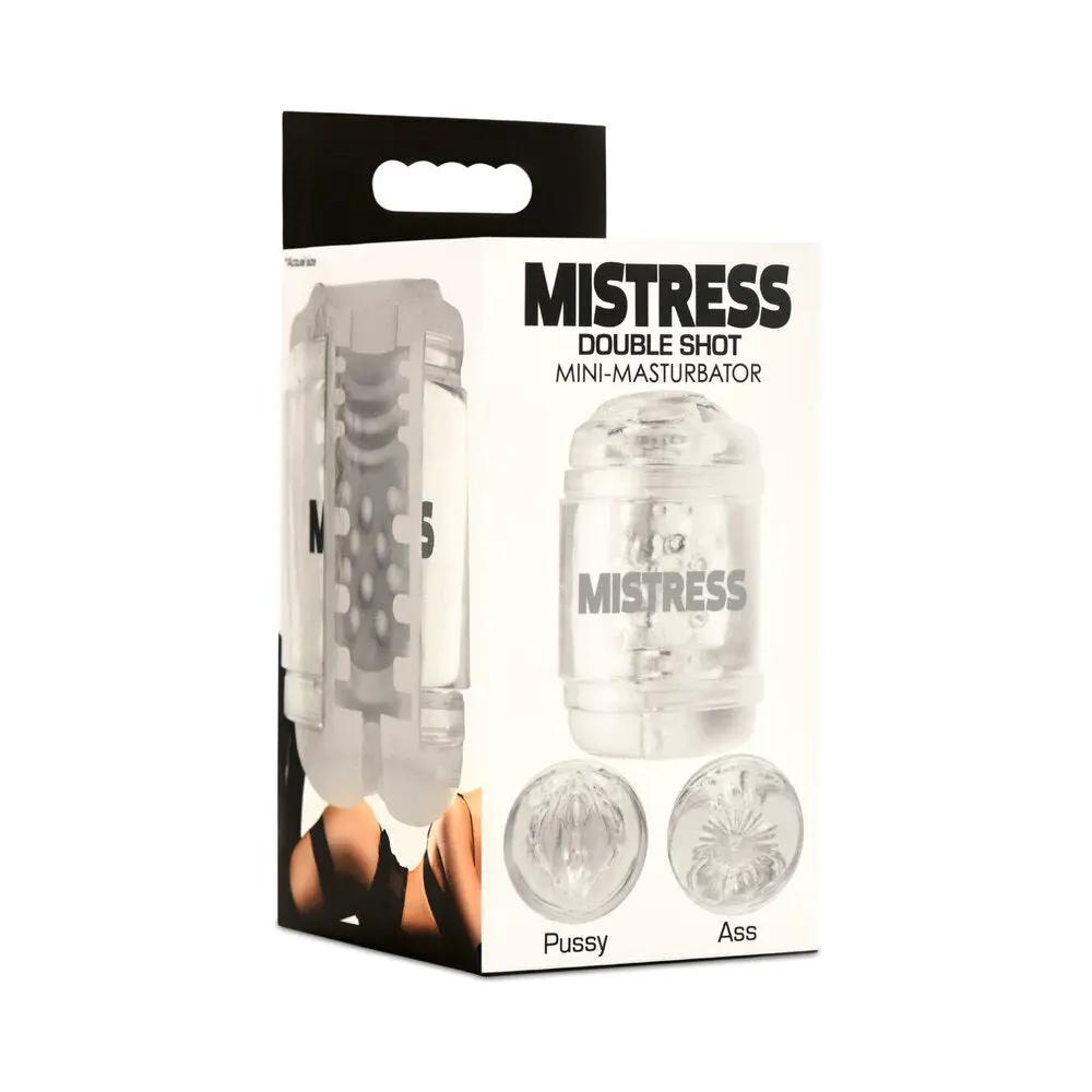 Mistress Double Shot Pussy and Ass Mini Masturbator Clear by Curve Novelties