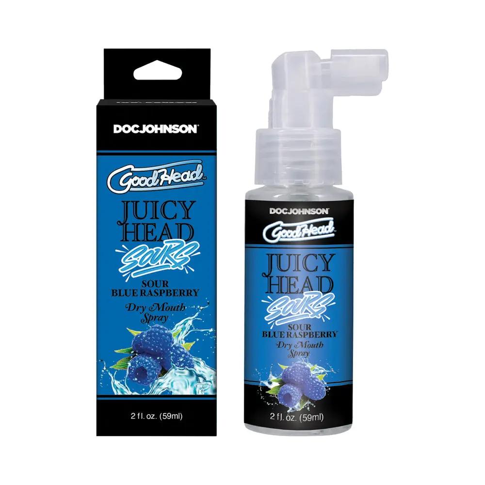 GoodHead Juicy Head Dry Mouth Spray Sour Blue Raspberry 2 oz. by Doc Johnson