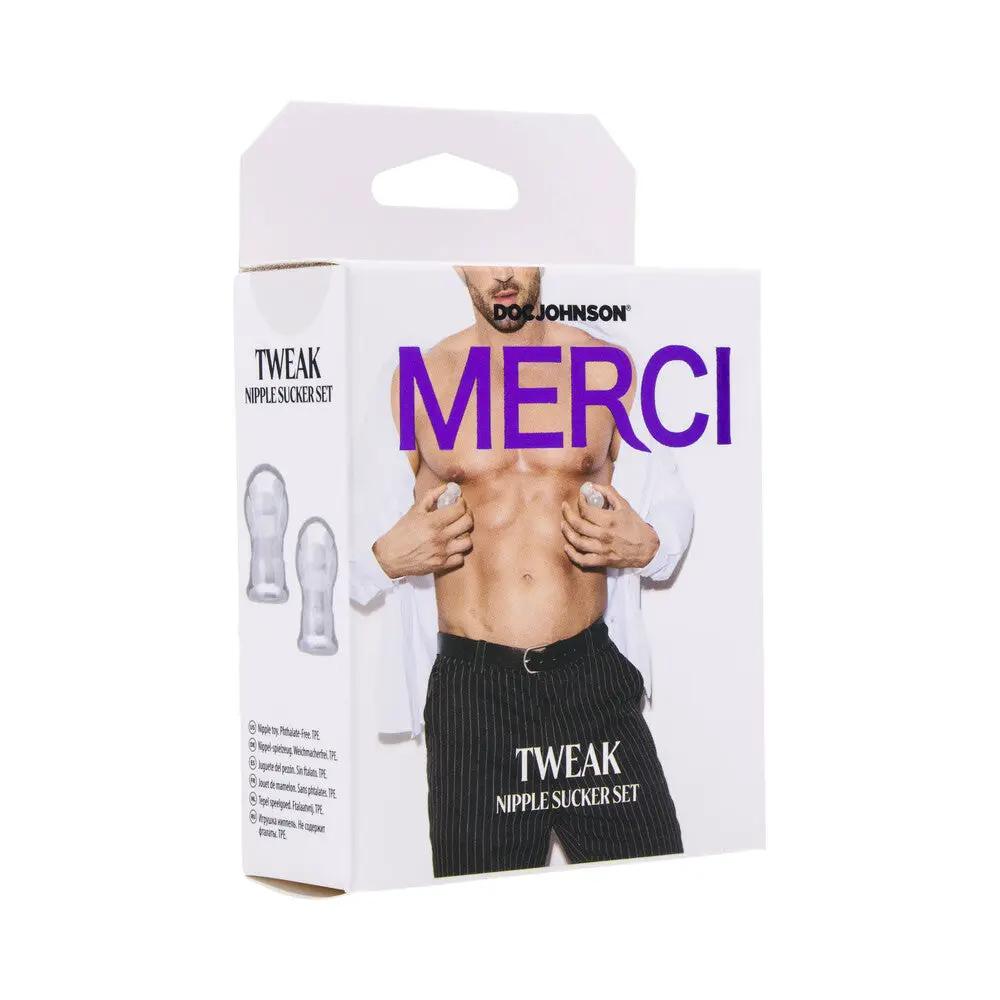 Merci Tweak Nipple Sucker Set Clear by Doc Johnson