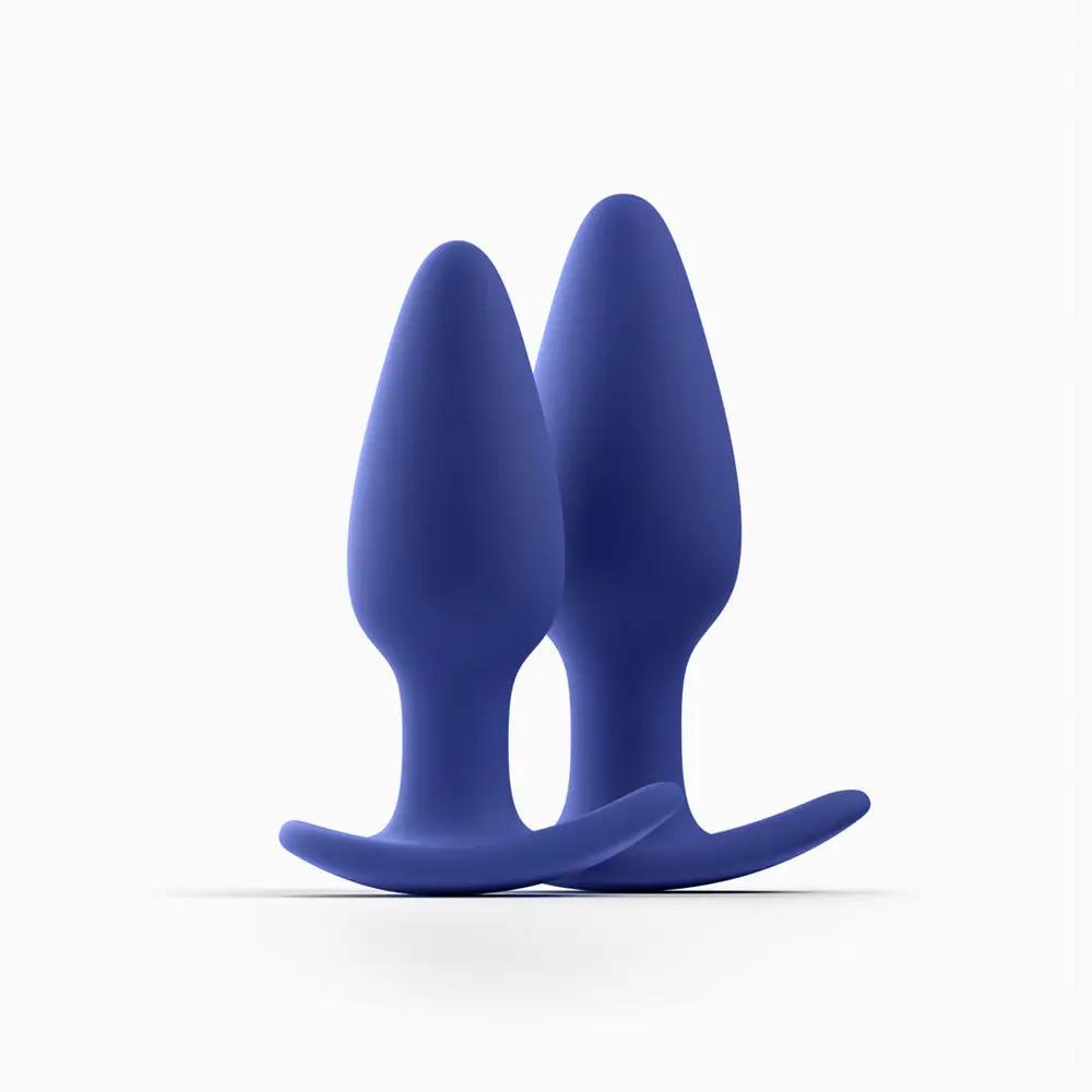 Biird Regii 2-Piece Anal Plug Set Blue by Biird