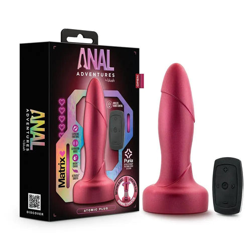 Anal Adventures Matrix Atomic Plug with Remote Martian Wine by Blush