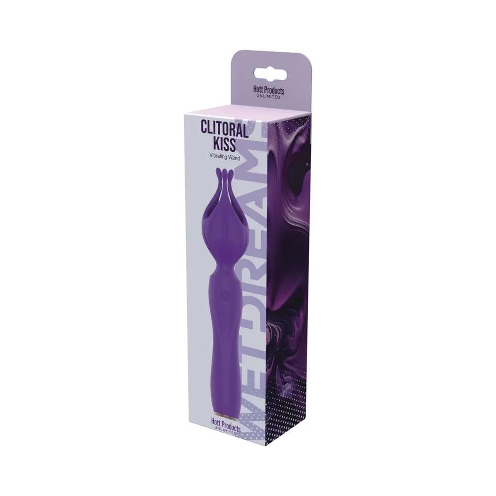 Wet Dreams Clitoral Kiss Flower Petal Silicone Vibrator Purple by Hott Products