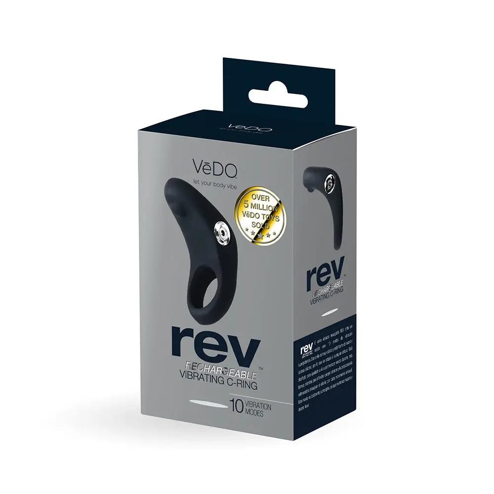 VeDO Rev Rechargeable Vibrating C-Ring Black by VeDO