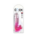 King Cock Clear with Balls 6in Pink by Pipedream