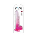 King Cock Clear with Balls 9in Pink by Pipedream