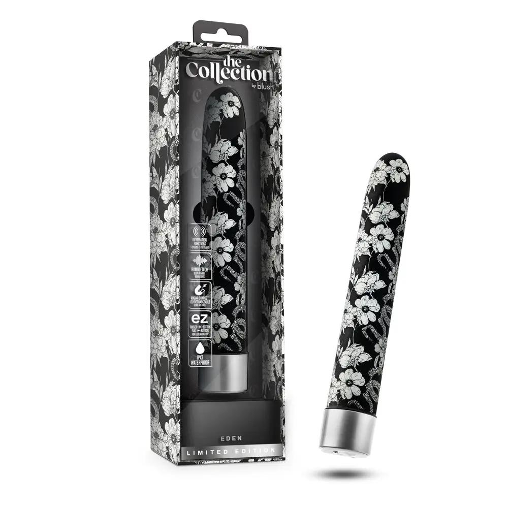 The Collection Eden Limited Edition Rechargeable 7 in. Vibrator Black by Blush