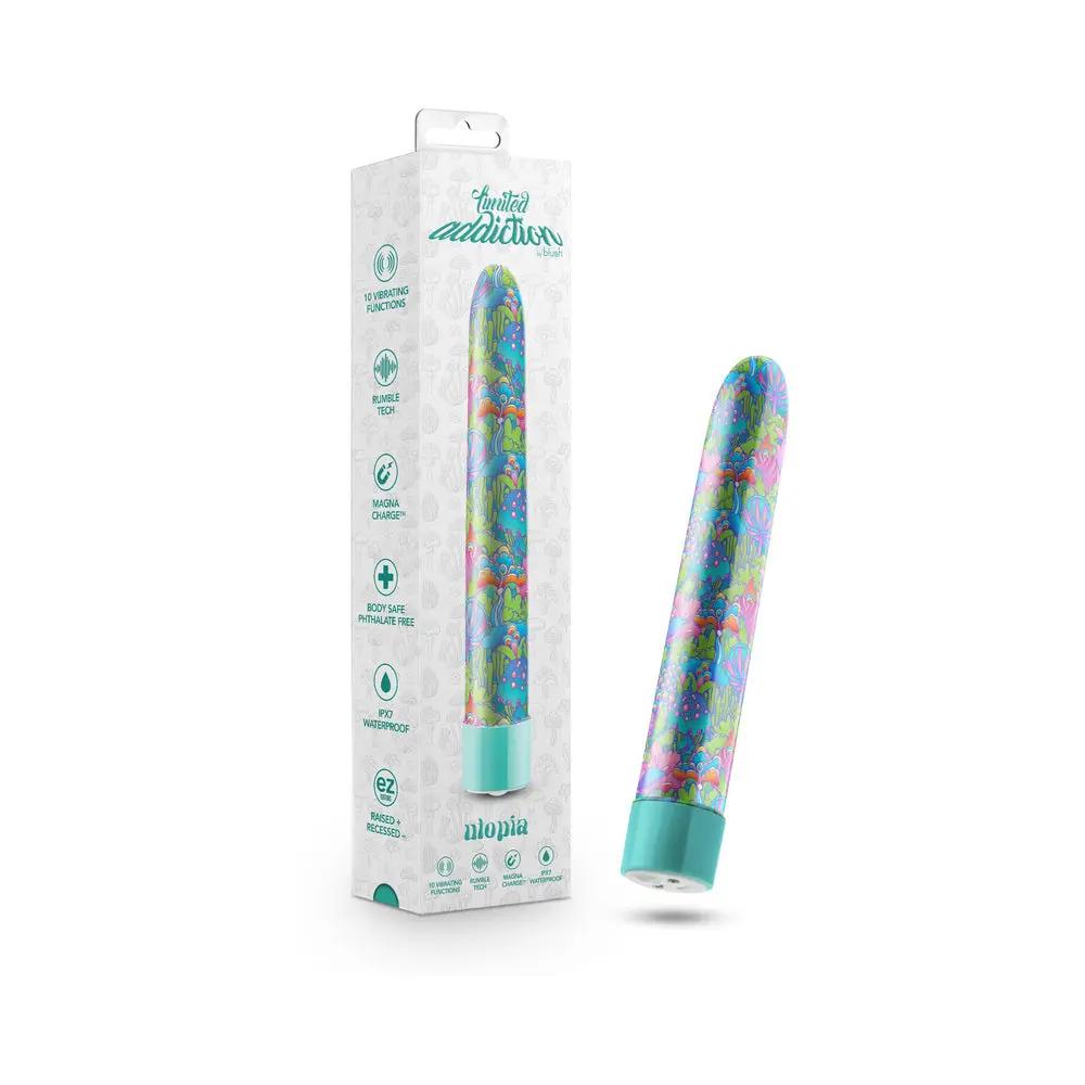 Limited Addiction Utopia Rechargeable 7 in. Vibrator Aqua by Blush
