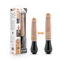Dr. Skin Silicone Dr. Knight 10.5 in. Thrusting, Gyrating & Vibrating Dildo with Handle Beige by Blush