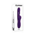 Playboy The Thrill Rechargeable Silicone Dual Stim Vibrator with Flapper Acai by Playboy
