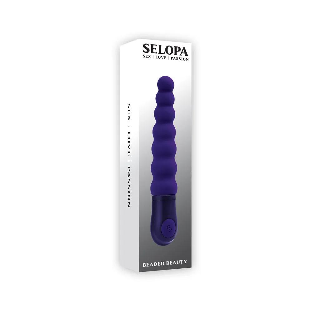 Selopa Beaded Beauty Silicone Vibrator Purple by Selopa