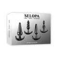 Selopa Intro To Plugs 4-Piece Anal Plug Set Black by Selopa
