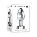 Gender X Rockin' Metal Plug XL Rechargeable Vibrating Anal Plug Aluminum Silver by Gender X
