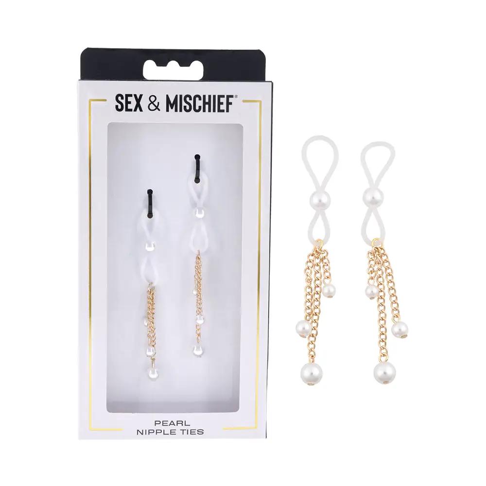 Sportsheets Sex & Mischief Pearl Nipple Ties by Sportsheets