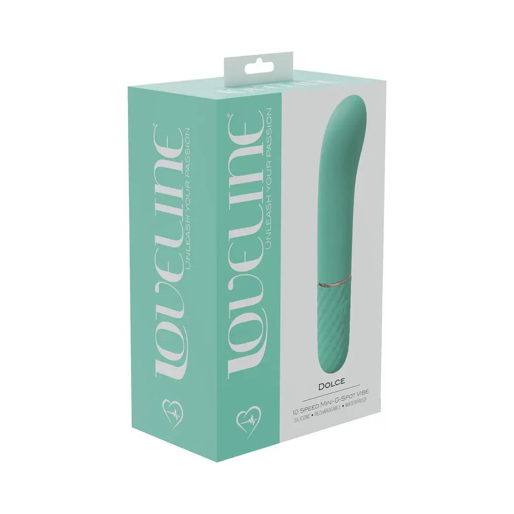 LoveLine Dolce 10 Speed Mini-G-Spot Vibe Silicone Rechargeable Waterproof Green by Shots