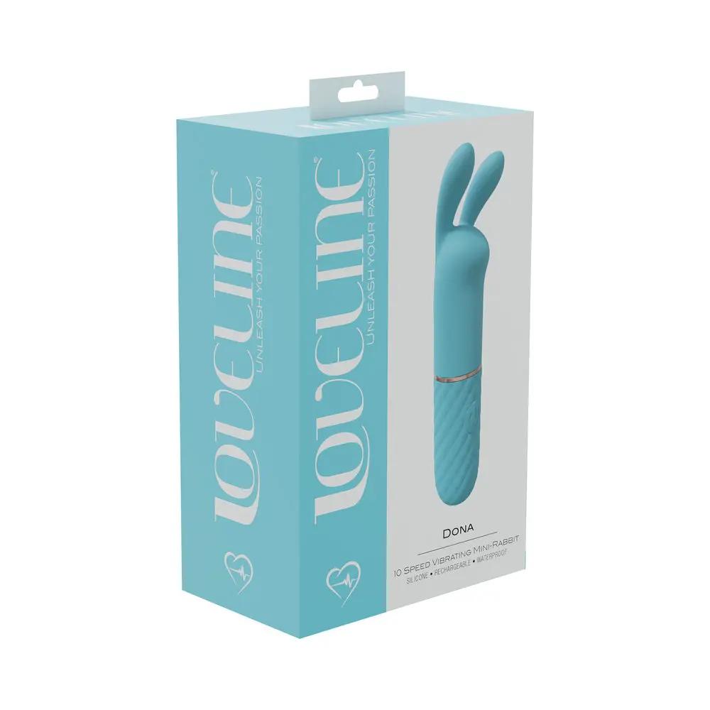 LoveLine Dona 10 Speed Vibrating Mini-Rabbit Silicone Rechargeable Waterproof Blue by Shots