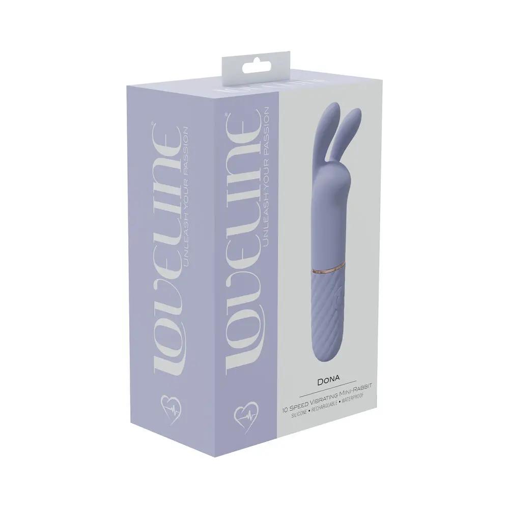 LoveLine Dona 10 Speed Vibrating Mini-Rabbit Silicone Rechargeable Waterproof Lavender by Shots