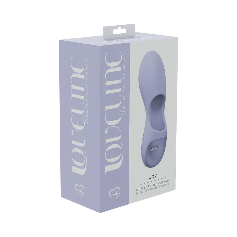 LoveLine Joy 10 Speed Finger Vibe Silicone Rechargeable Waterproof Lavender by Shots