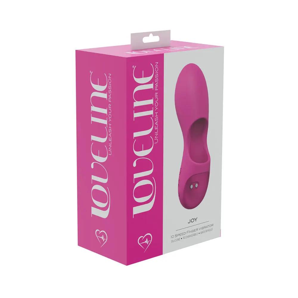 LoveLine Joy 10 Speed Finger Vibe Silicone Rechargeable Waterproof Pink by Shots