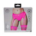 Ouch! Vibrating Strap-on Thong with Adjustable Garters Pink M/L by Shots