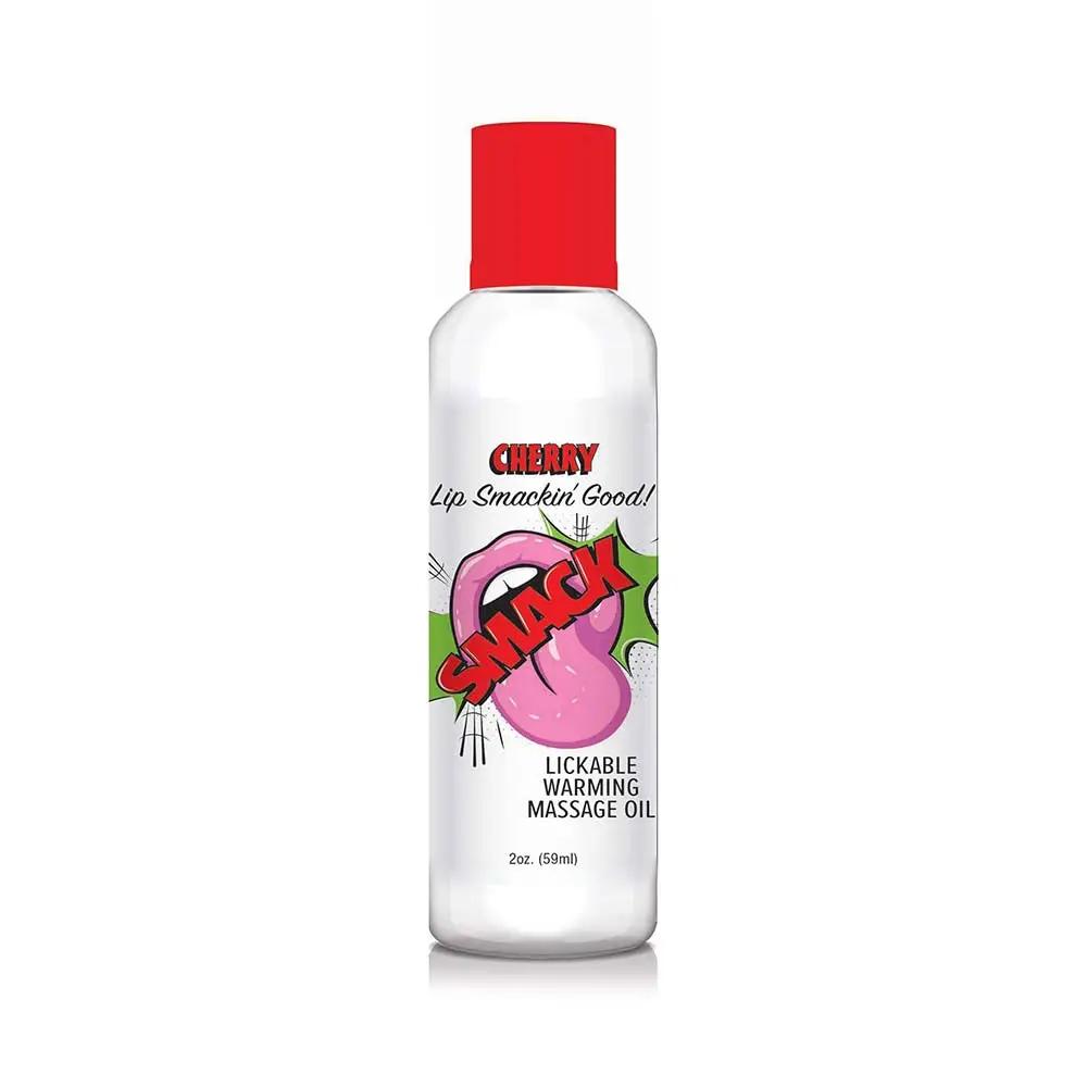 Smack Lickable Massage Oil Cherry 2 oz. by Little Genie