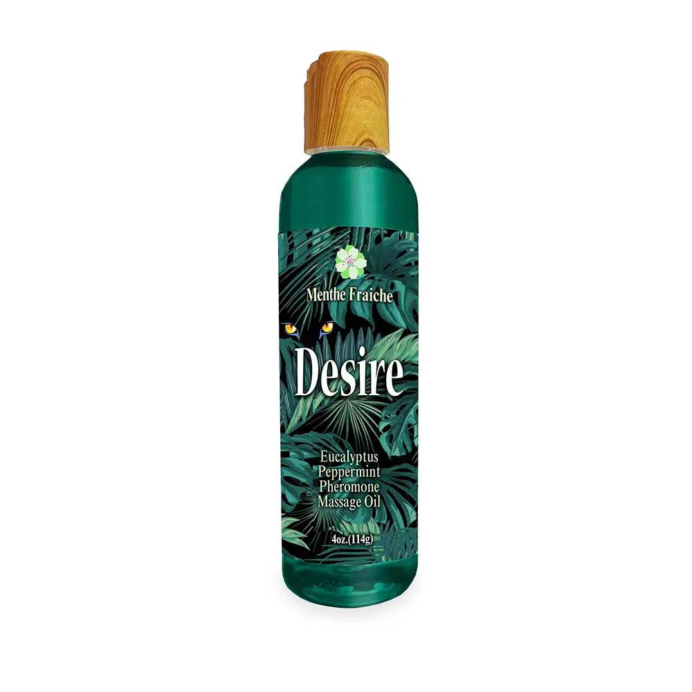 Desire Pheromone Massage Oil Eucalyptus/Peppermint 4 oz. by Little Genie