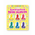 Super Fun Penis Drink Markers 6-Piece Set by Little Genie