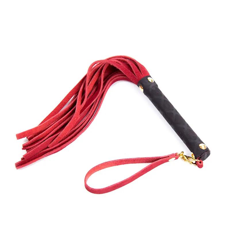 Ple'sur Mini Leather Flogger Red by Ple'sur