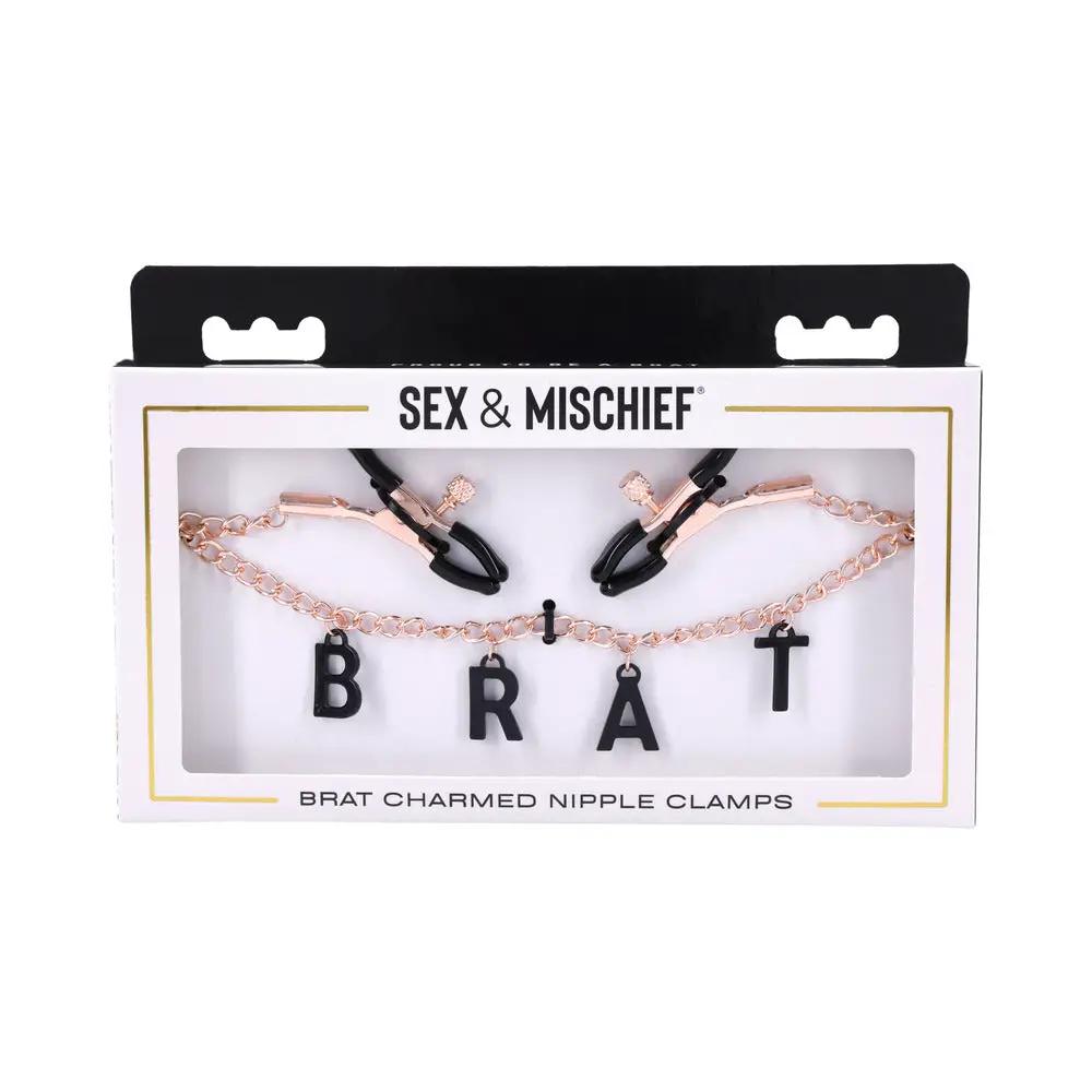 Sportsheets Sex & Mischief Brat Charmed Nipple Clamps by Sportsheets