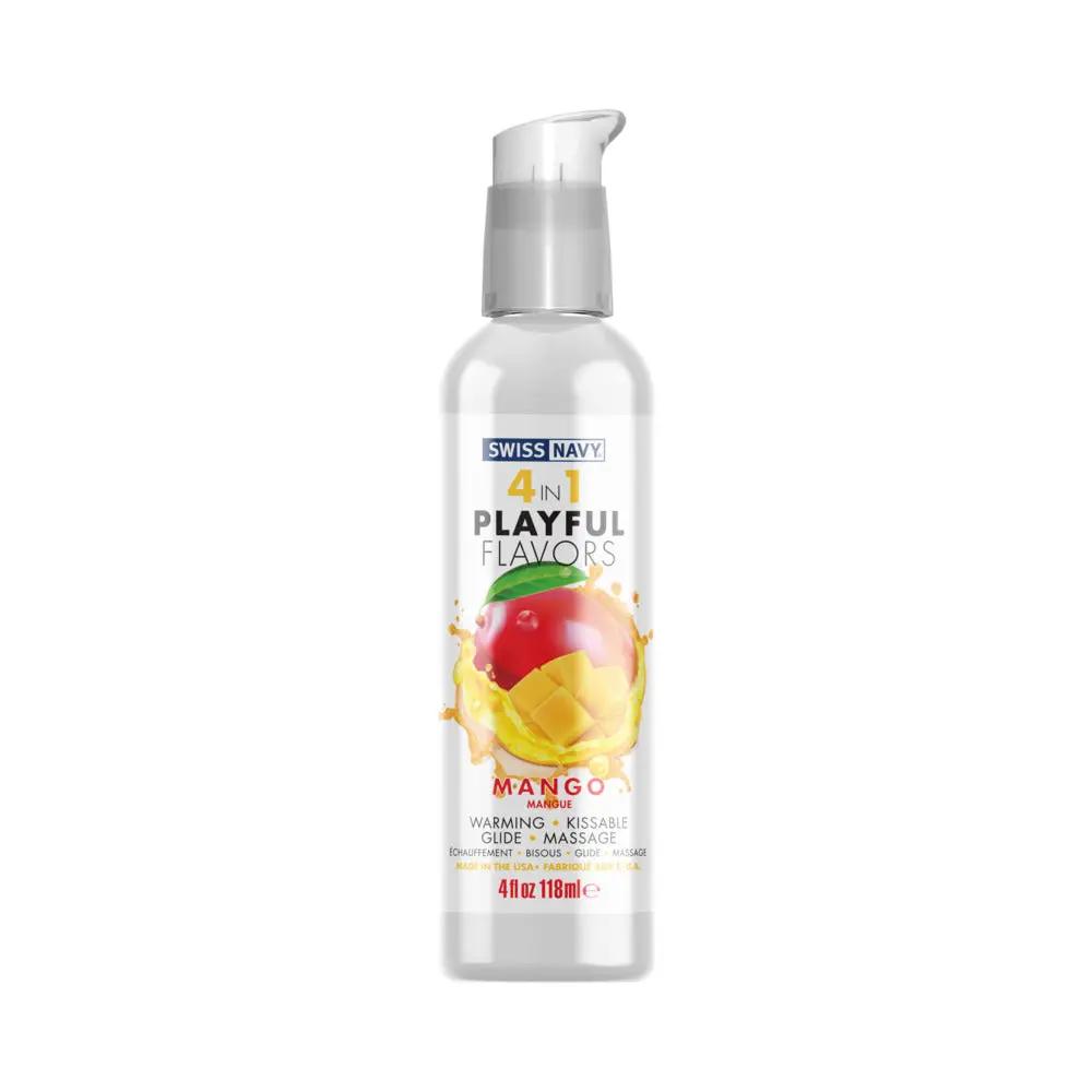 Swiss Navy 4 in 1 Playful Flavors Mango 4 oz. by Swiss Navy