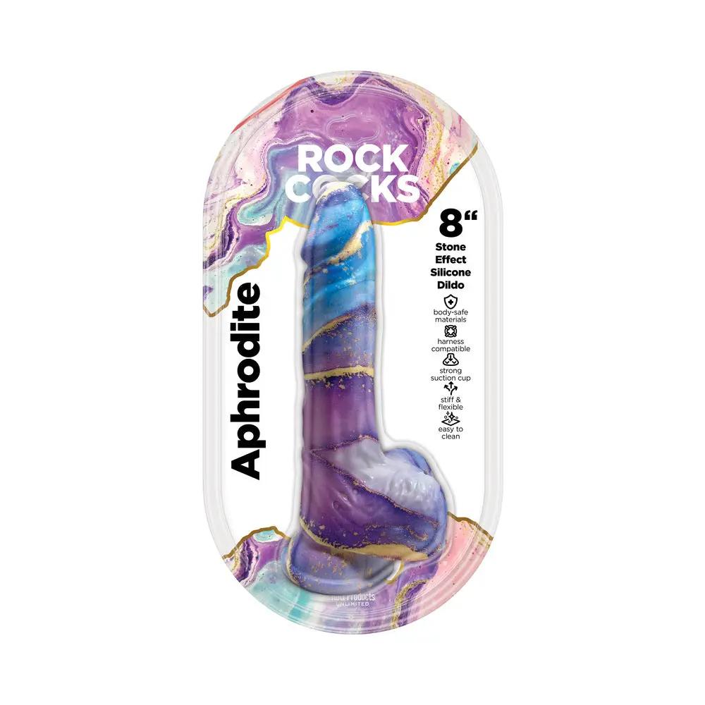 Rock Cocks Aphrodite Marble Silicone Dildo 8 in. by Hott Products
