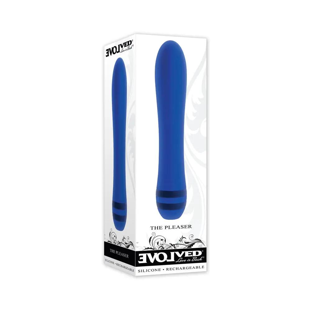 Evolved The Pleaser Rechargeable Vibrator Silicone Blue by Evolved