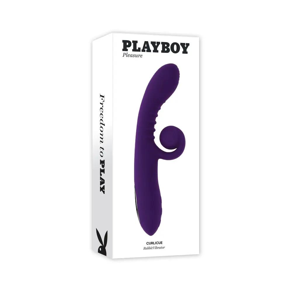 Playboy Curlicue Rechargeable Dual Stim Vibrator Silicone Acai by Playboy