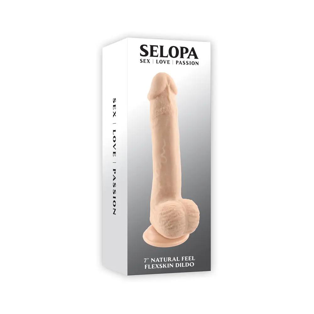 Selopa Natural Feel Flexskin Bendable Dildo with Moving Material 7 in. Light by Selopa