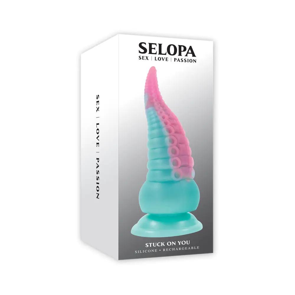 Selopa Stuck On You Rechargeable Vibrating Dildo Silicone Multicolor by Selopa