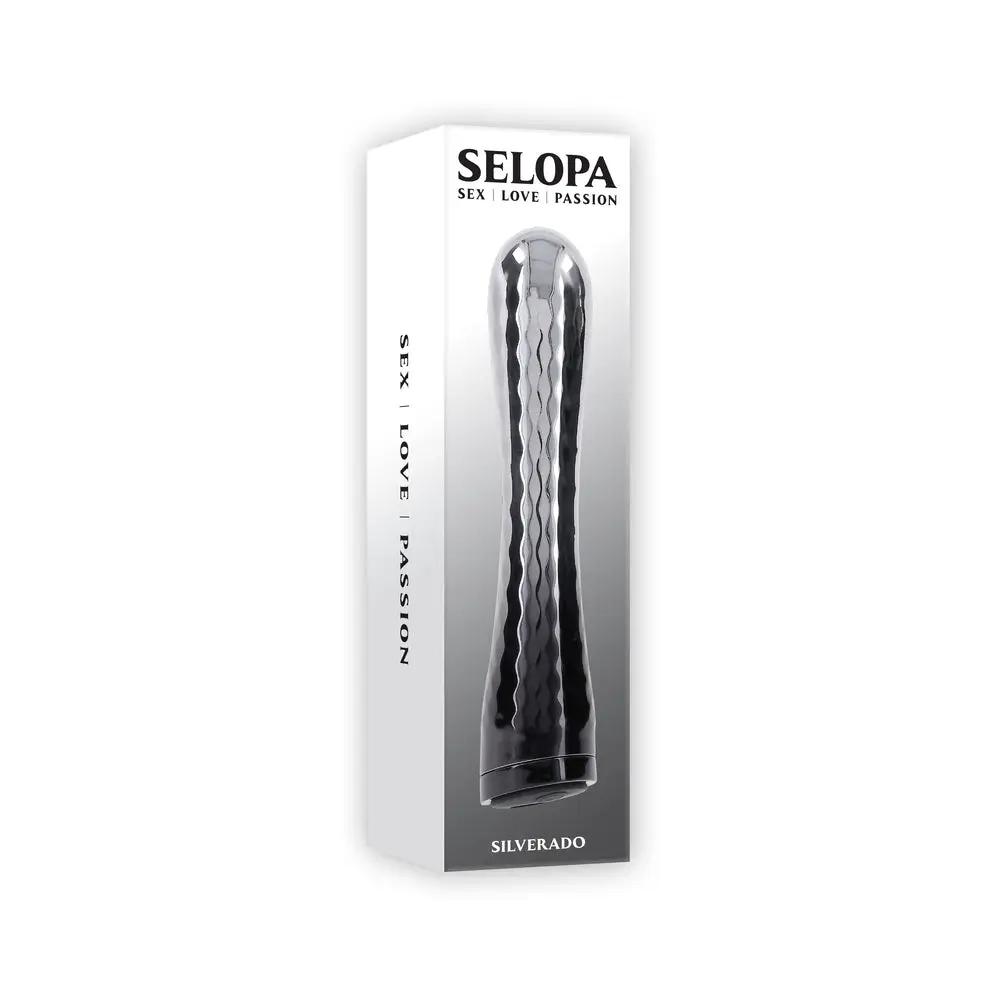 Selopa Silverado Rechargeable Vibrator ABS Plastic & Silicone Silver/Black by Selopa