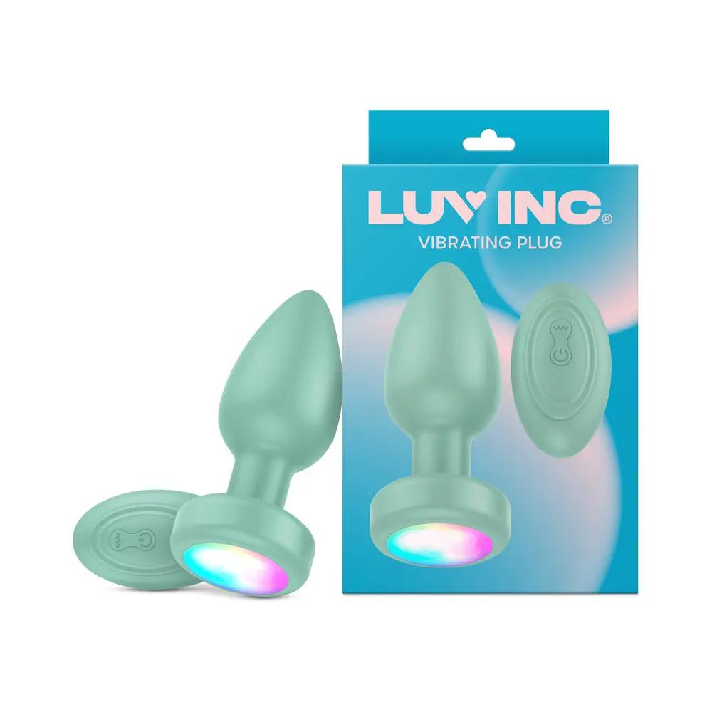 Luv Inc Pr17: Vibrating Plug with Remote Green by Luv Inc.