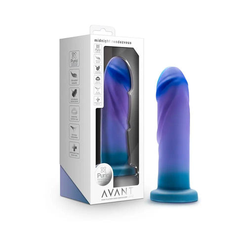 Avant Midnight Rendezvous 7.5 in. Dildo Ocean Blue by Blush