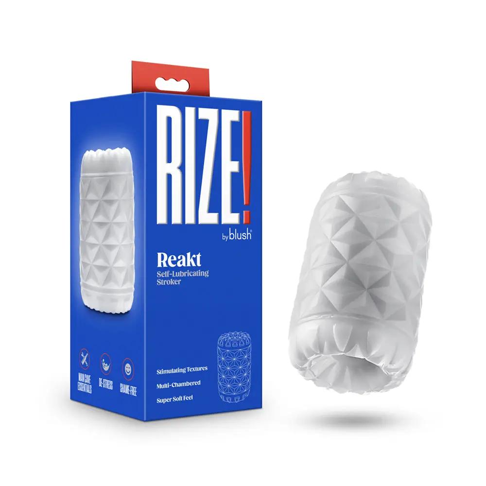 Rize Reakt Self-Lubricating Stroker White by Blush