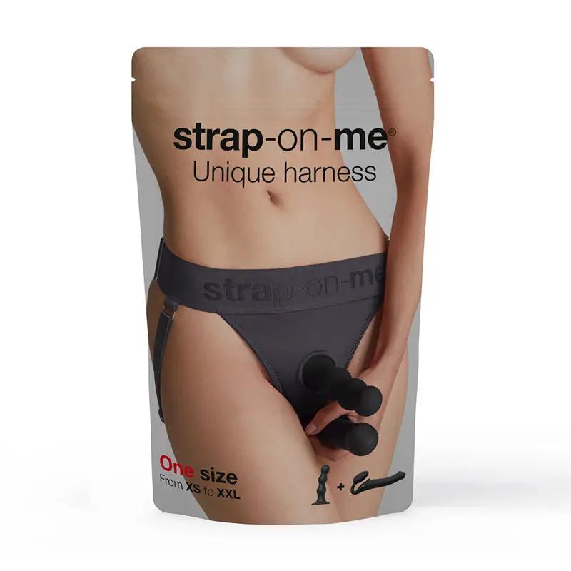Strap-On-Me Harness Lingerie Unique One Size Grey by Lovely Planet