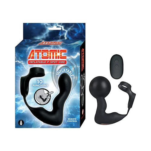 Atomic Inflatable P-Spot Vibe Black by Nasstoys