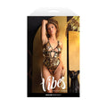 Fantasy Lingerie Vibes Boujee Cut-Out Shattered Foil Mesh Bodysuit S/M by Fantasy Lingerie