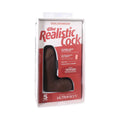 The Realistic Cock 5 in. ULTRASKYN Vac-U-Lock Dildo with Balls Chocolate by Doc Johnson
