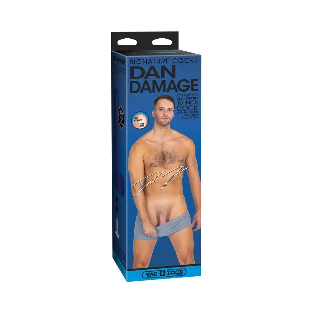 Signature Cocks Dan Damage 10 in. ULTRASKYN Vac-U-Lock Dildo by Doc Johnson
