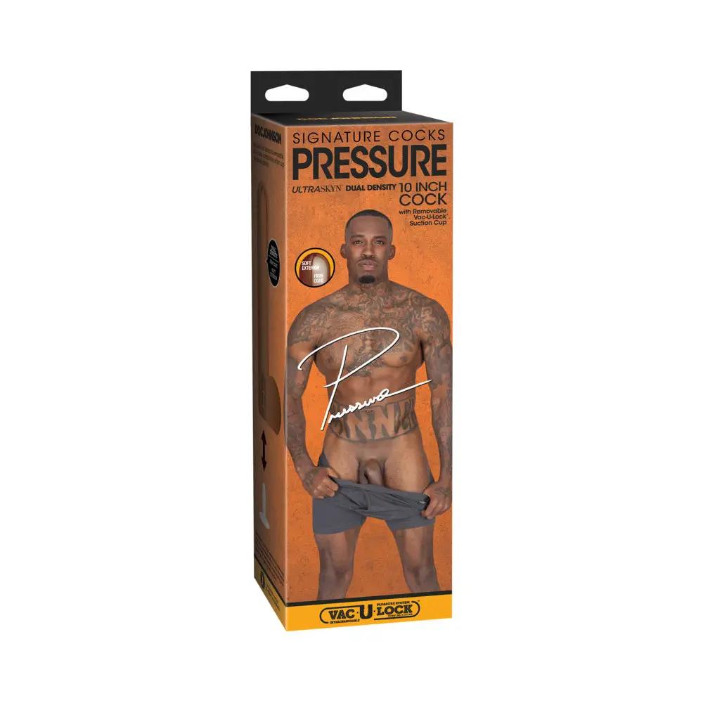 Signature Cocks Pressure 10 in. ULTRASKYN Vac-U-Lock Dildo by Doc Johnson