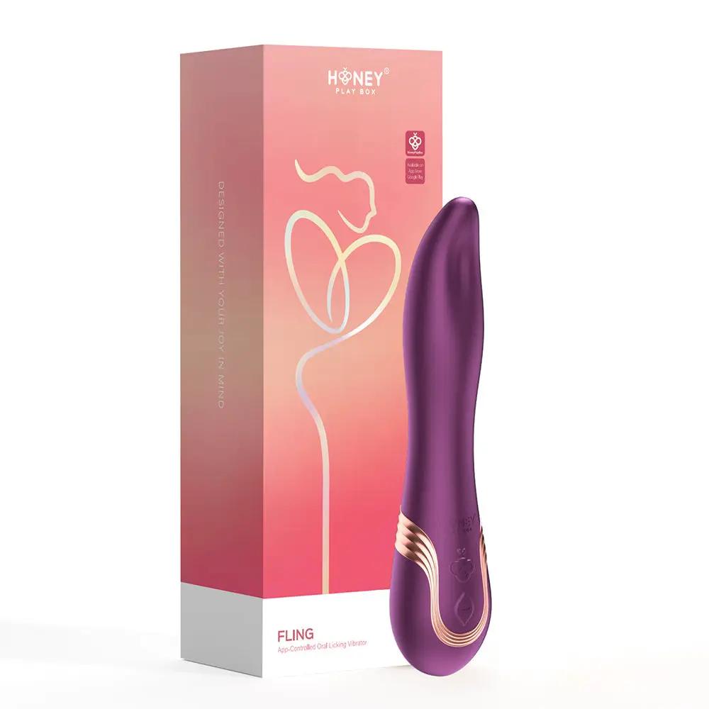 Honey Play Box Fling Tongue-Like Oral Licking Vibrator by Honey Play Box