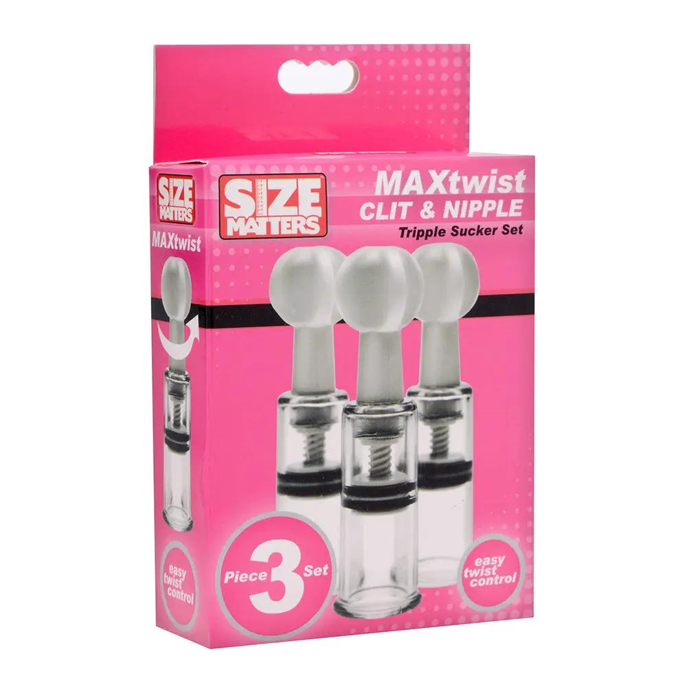 Size Matters Twisted Triplets Nipple and Clit Suckers by XR Brands