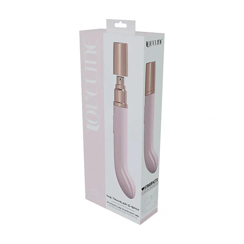 LoveLine Traveler G-Spot Silicone Rechargeable Splashproof Pink by Shots