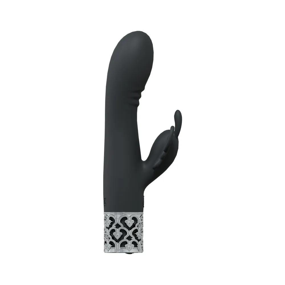 Royal Gems Monarch Silicone Rechargeable Vibrator Black by Shots