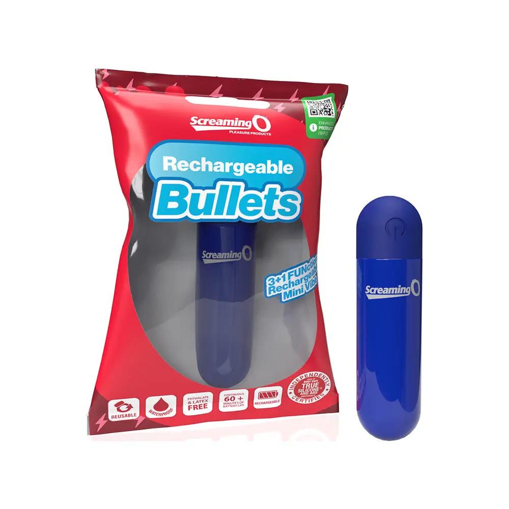 Screaming O Rechargeable Bullets Blue by Screaming O